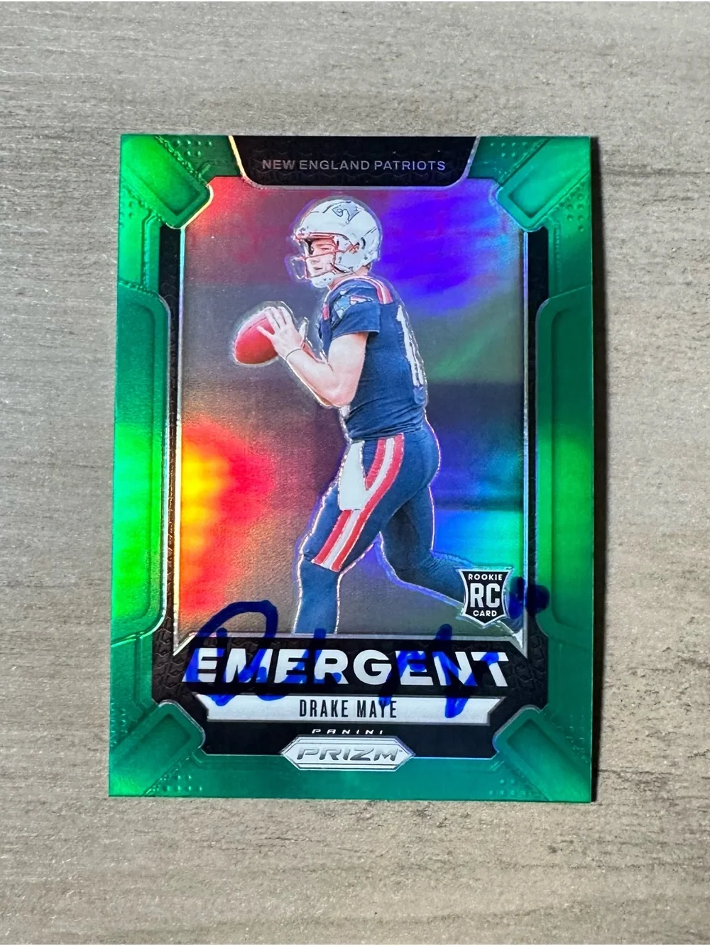 Drake Maye Signed Rookie 2024 Panini Prizm #4. Autograph. New England Patriots. - Picture 6 of 9